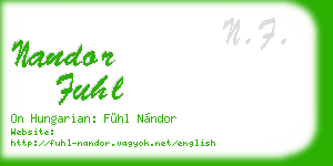 nandor fuhl business card