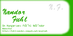 nandor fuhl business card